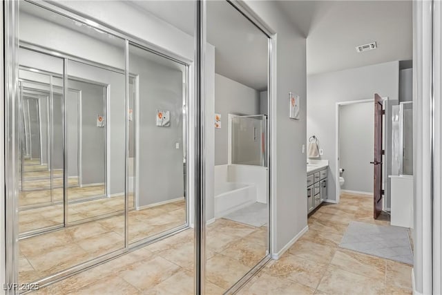 3337 Partridge Run St, Laughlin, NV 89029 - bathroom with vanity and a shower