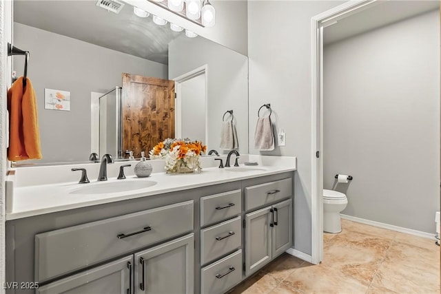 3337 Partridge Run St, Laughlin, NV 89029 - bathroom with double vanity and a shower stall
