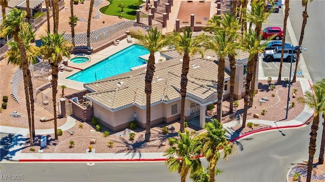 3337 Partridge Run St, Laughlin, NV 89029 - drone / aerial view of a pool area