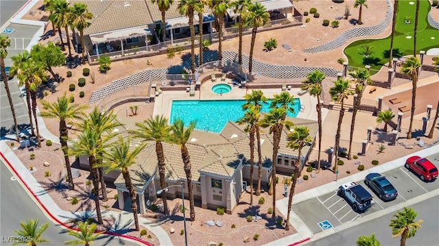 3337 Partridge Run St, Laughlin, NV 89029 - aerial view of a pool