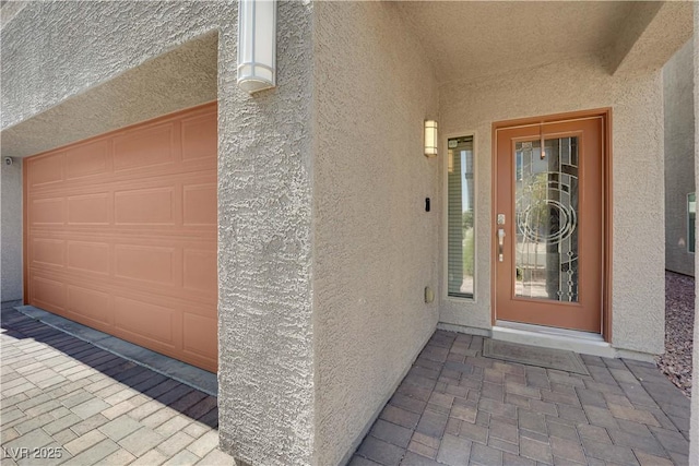 8072 Haywood Estate Ave, Las Vegas, NV 89113 - entrance to property with stucco siding and a garage