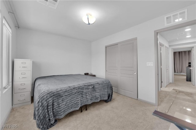 8072 Haywood Estate Ave, Las Vegas, NV 89113 - bedroom featuring light carpet and a closet