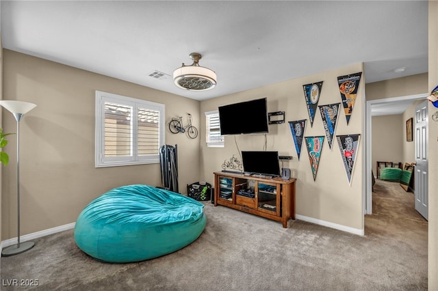 10312 Glimmering Star Dr, Las Vegas, NV 89178 - living room with carpet flooring and baseboards