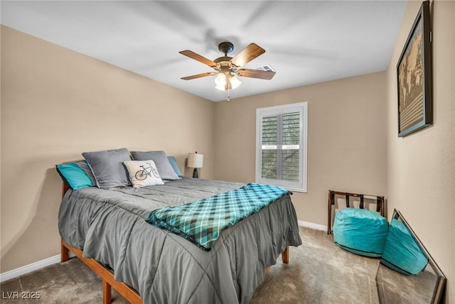 10312 Glimmering Star Dr, Las Vegas, NV 89178 - carpeted bedroom with baseboards and a ceiling fan
