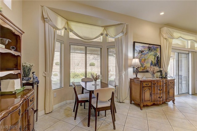 2605 Orchid Valley Dr, Las Vegas, NV 89134 - dining room with light tile patterned floors and recessed lighting