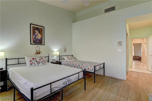 2605 Orchid Valley Dr, Las Vegas, NV 89134 - bedroom with wood finished floors and a ceiling fan