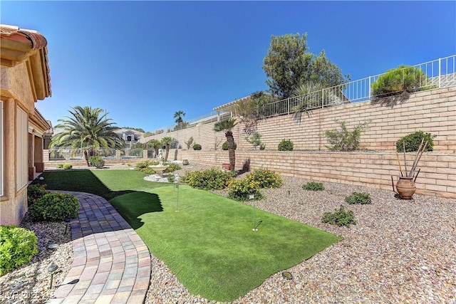 2605 Orchid Valley Dr, Las Vegas, NV 89134 - view of yard featuring an area to practice putting