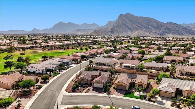 2605 Orchid Valley Dr, Las Vegas, NV 89134 - aerial view of residential area featuring mountains and a golf club