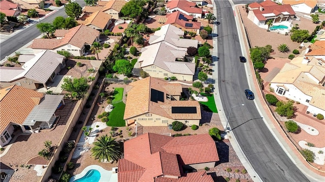 2605 Orchid Valley Dr, Las Vegas, NV 89134 - aerial perspective of suburban area featuring a pool area