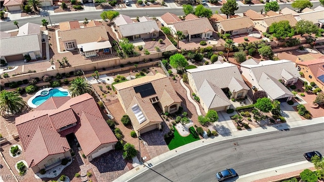 2605 Orchid Valley Dr, Las Vegas, NV 89134 - aerial perspective of suburban area with a pool