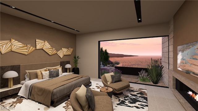 1516 Pleasant Bay Ct, Henderson, NV 89011 - bedroom with a lit fireplace