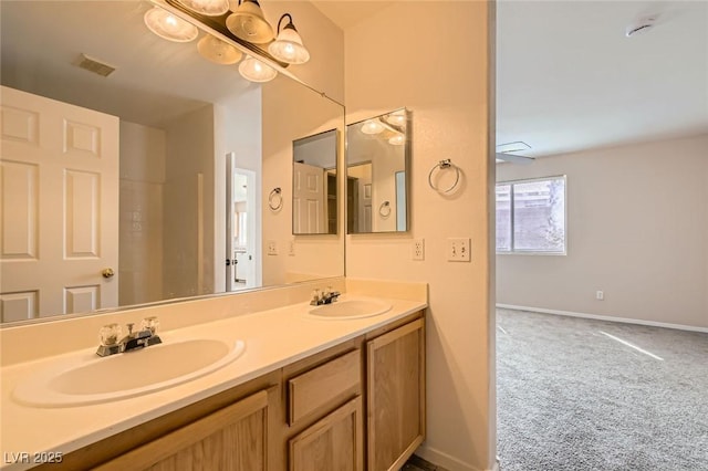 7547 Rolling River Dr, Las Vegas, NV 89131 - full bath featuring double vanity and baseboards
