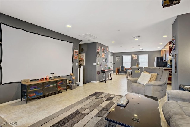 9050 W Tropicana Ave Unit 1027, Las Vegas, NV 89147 - cinema with recessed lighting and light tile patterned floors