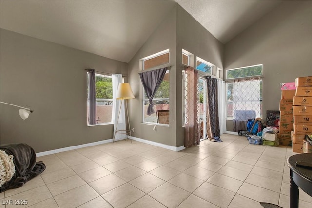 2500 Cortina Ave, Henderson, NV 89074 - tiled foyer with baseboards and high vaulted ceiling