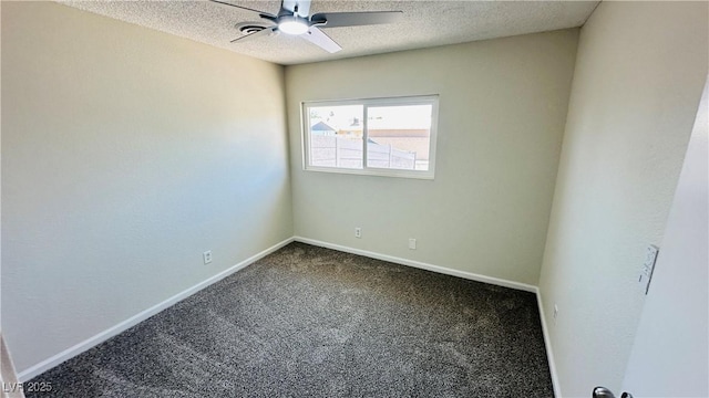 4238 Boratko St, Las Vegas, NV 89115 - spare room featuring a ceiling fan, carpet, and a textured ceiling