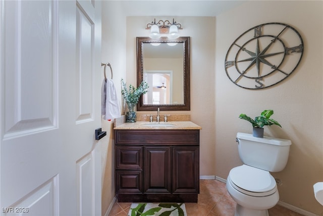 8605 Trianon Ln, Las Vegas, NV 89145 - half bath with vanity and tile patterned floors