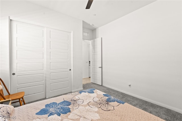 10160 Tree Blossom Ave, Las Vegas, NV 89166 - carpeted bedroom featuring a closet and ceiling fan