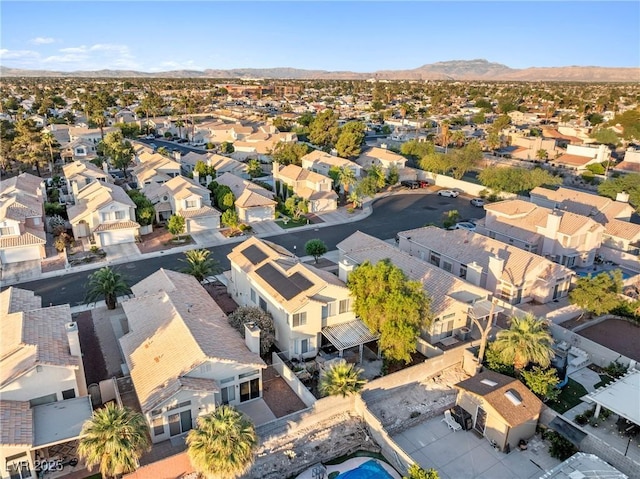5332 Desert Blossom Rd, Las Vegas, NV 89107 - aerial view of residential area with a mountain backdrop