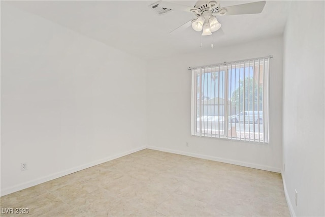 6358 Meadow Lark Ln, Las Vegas, NV 89103 - empty room featuring a ceiling fan and baseboards