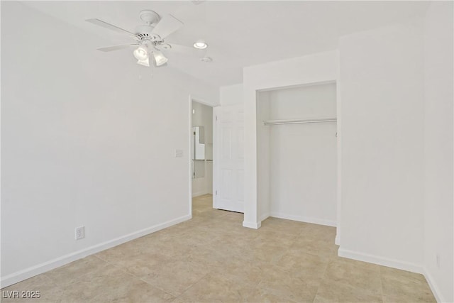 6358 Meadow Lark Ln, Las Vegas, NV 89103 - unfurnished bedroom featuring a closet and a ceiling fan