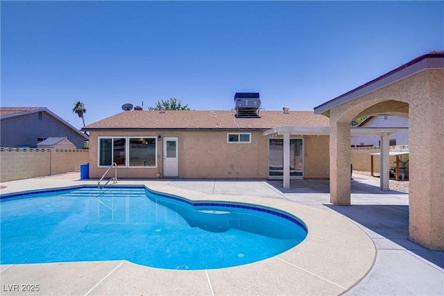 6358 Meadow Lark Ln, Las Vegas, NV 89103 - view of swimming pool featuring a patio and a fenced backyard