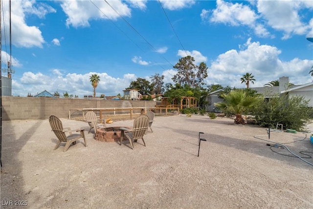 5486 Alfred Dr, Las Vegas, NV 89108 - view of yard featuring a fire pit