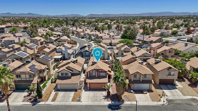 1711 Ember Glow Cir, Las Vegas, NV 89119 - aerial view of residential area featuring a mountainous background