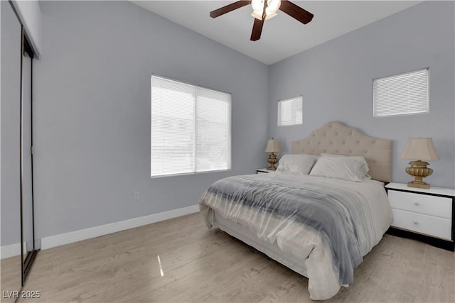 2305 W Horizon Ridge Parkway Unit 611, Henderson, NV 89052 - bedroom featuring light wood-style floors and a ceiling fan