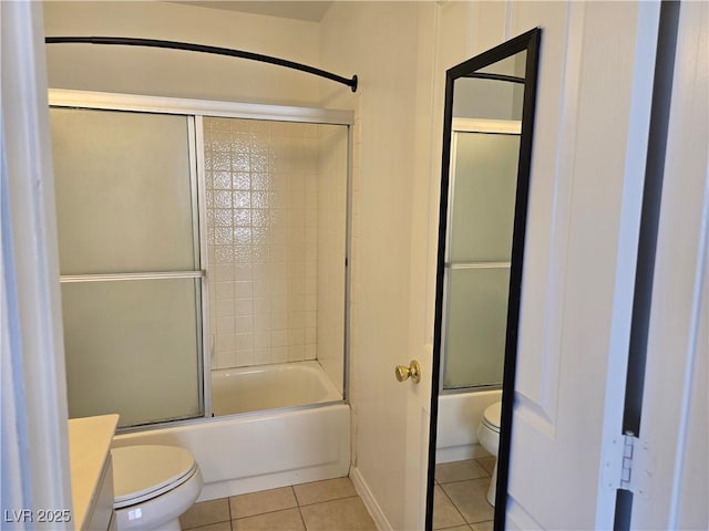 6636 Old Oxford Ave, Las Vegas, NV 89108 - bathroom with tile patterned flooring, enclosed tub / shower combo, and vanity