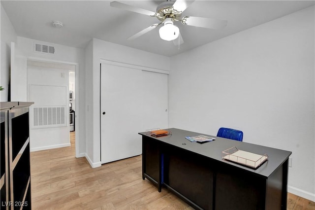 7950 W Flamingo Rd Unit 1042, Las Vegas, NV 89147 - office space with light wood-style flooring and a ceiling fan
