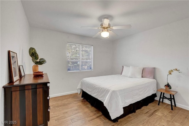 7950 W Flamingo Rd Unit 1042, Las Vegas, NV 89147 - bedroom featuring light wood-style flooring and ceiling fan
