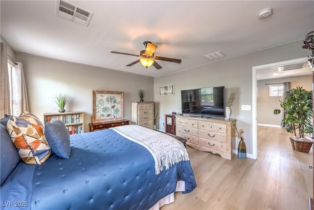 10961 Winter Rise St, Las Vegas, NV 89141 - bedroom featuring light wood-type flooring and ceiling fan