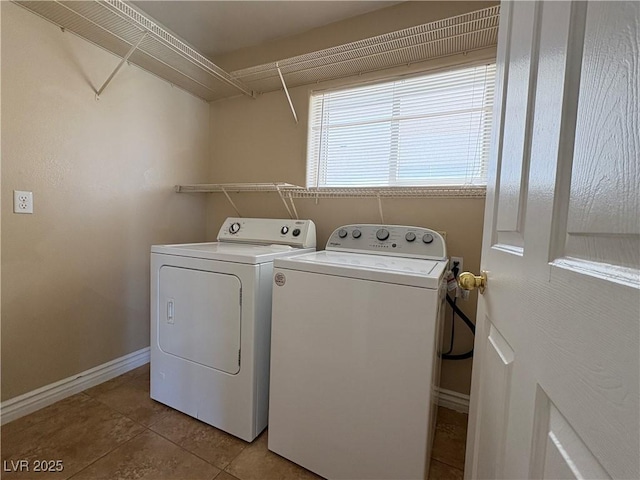 3679 Funston Way, Las Vegas, NV 89129 - washroom with washer and clothes dryer and tile patterned flooring