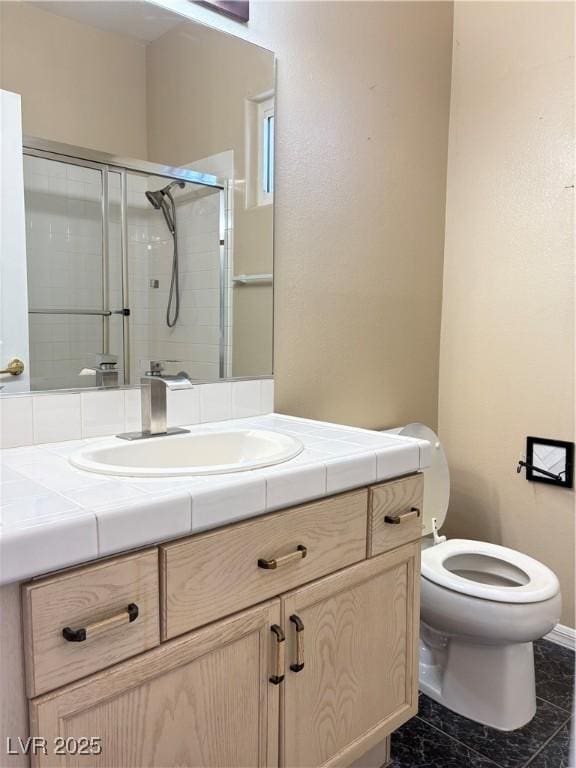 3679 Funston Way, Las Vegas, NV 89129 - full bath featuring vanity and tiled shower