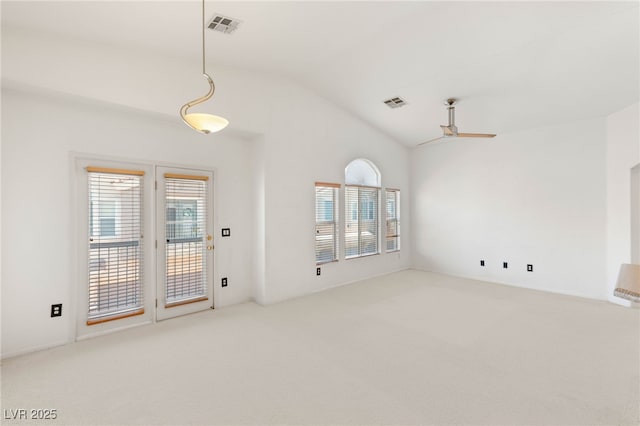 89 Day Trade St Unit 1, Henderson, NV 89074 - unfurnished room featuring ceiling fan, vaulted ceiling, healthy amount of natural light, and carpet