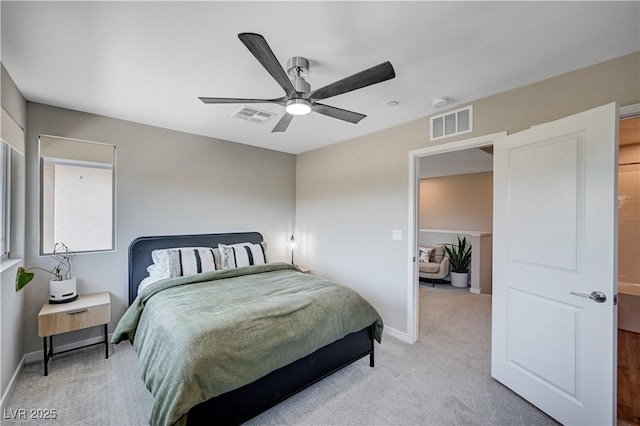3358 Via Strada St, Henderson, NV 89044 - bedroom with light colored carpet and ceiling fan