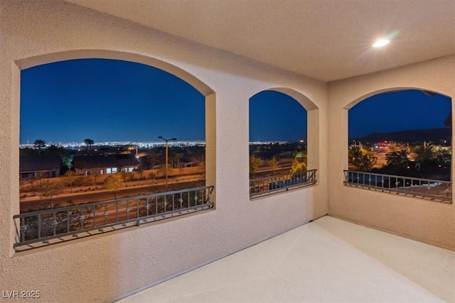 342 Molinetto St, Las Vegas, NV 89138 - patio at twilight featuring a balcony