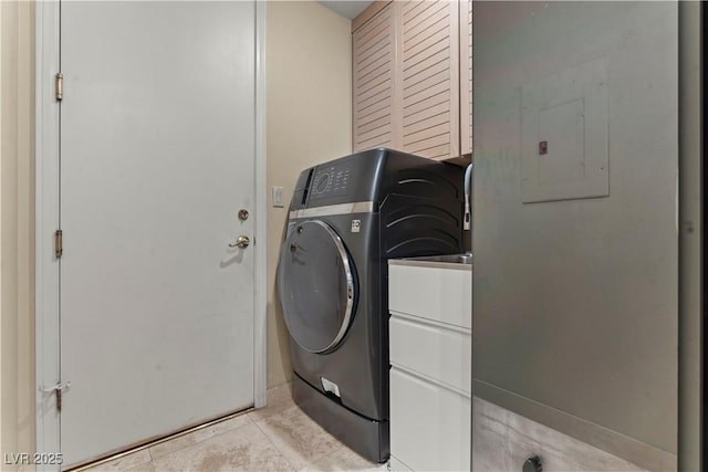 8215 Crow Valley Ln, Las Vegas, NV 89113 - laundry room featuring washer / dryer and light tile patterned floors