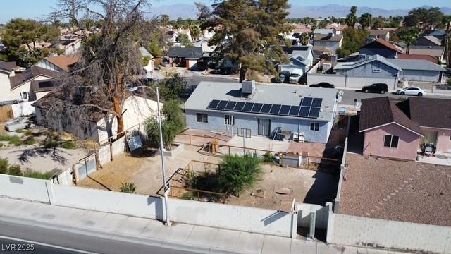 5673 Coaldale Pl, Las Vegas, NV 89110 - aerial perspective of suburban area with a mountain backdrop