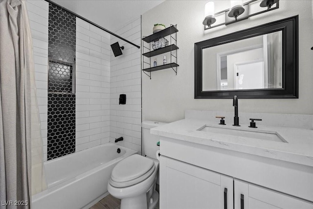 2088 Miner Way, Las Vegas, NV 89104 - bathroom featuring vanity and shower / tub combo with curtain