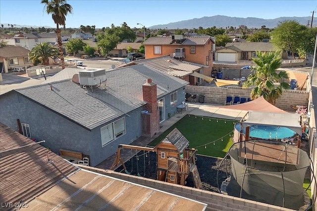 2088 Miner Way, Las Vegas, NV 89104 - aerial perspective of suburban area featuring a mountainous background