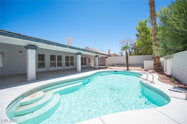 9728 Drumcannon Ave, Las Vegas, NV 89129 - view of swimming pool with a fenced backyard and a patio