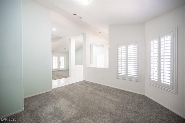 9728 Drumcannon Ave, Las Vegas, NV 89129 - carpeted spare room featuring baseboards and french doors