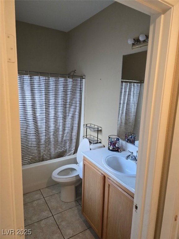 8277 Orange Vale Ave, Las Vegas, NV 89131 - full bath featuring vanity, tile patterned flooring, and shower / tub combo