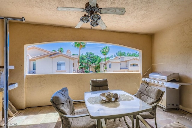 2050 W Warm Springs Rd Unit 3624, Henderson, NV 89014 - view of patio / terrace with grilling area, ceiling fan, and outdoor dining area
