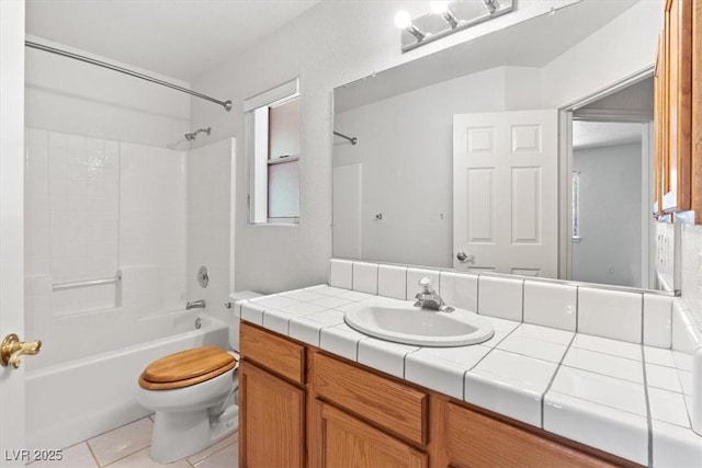 5981 Doubletree Rd, Pahrump, NV 89061 - full bathroom featuring vanity, bathing tub / shower combination, and tile patterned flooring