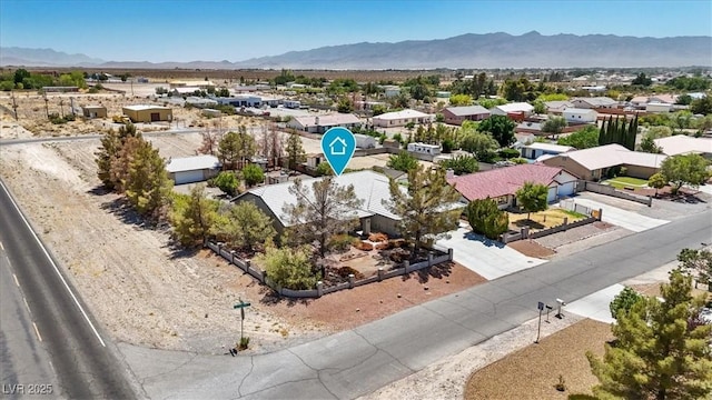 5981 Doubletree Rd, Pahrump, NV 89061 - aerial view of residential area with mountains