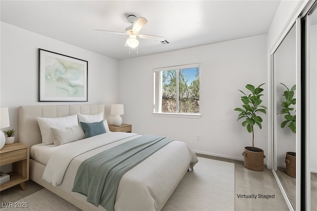 5981 Doubletree Rd, Pahrump, NV 89061 - bedroom with a closet and ceiling fan