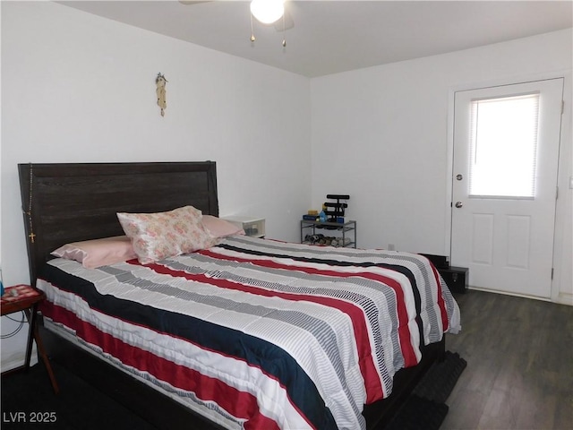 2921 Country Manor Ln Unit 139, Las Vegas, NV 89115 - bedroom featuring wood finished floors and a ceiling fan