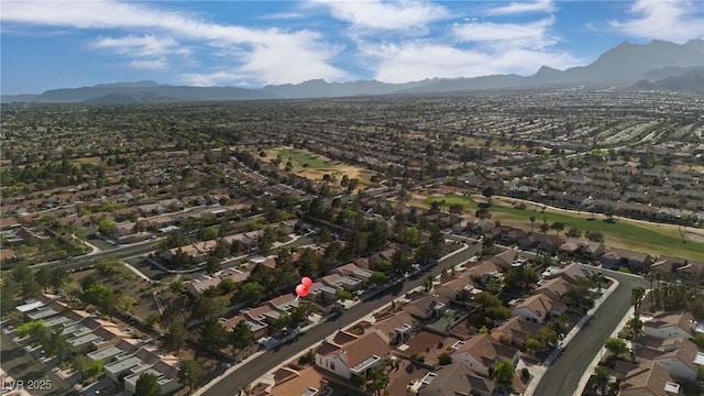 9513 Yucca Blossom Dr, Las Vegas, NV 89134 - view of property location with mountains, nearby suburban area, and a local golf course